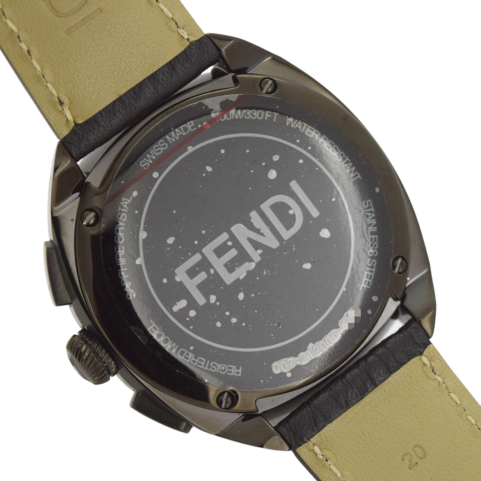 【美品】FENDI フェンディ 腕時計 21200G モメントマニア ラウンド
