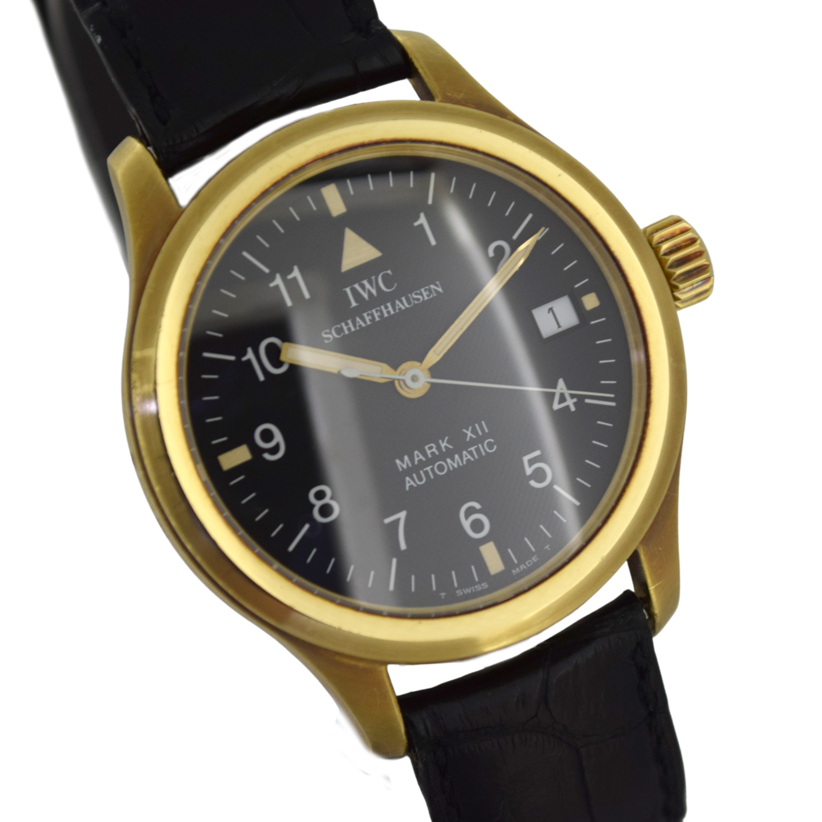 K18YG IWC アイダブリュシー  マーク12 初期ダイヤル  IW324103  メンズ 腕時計